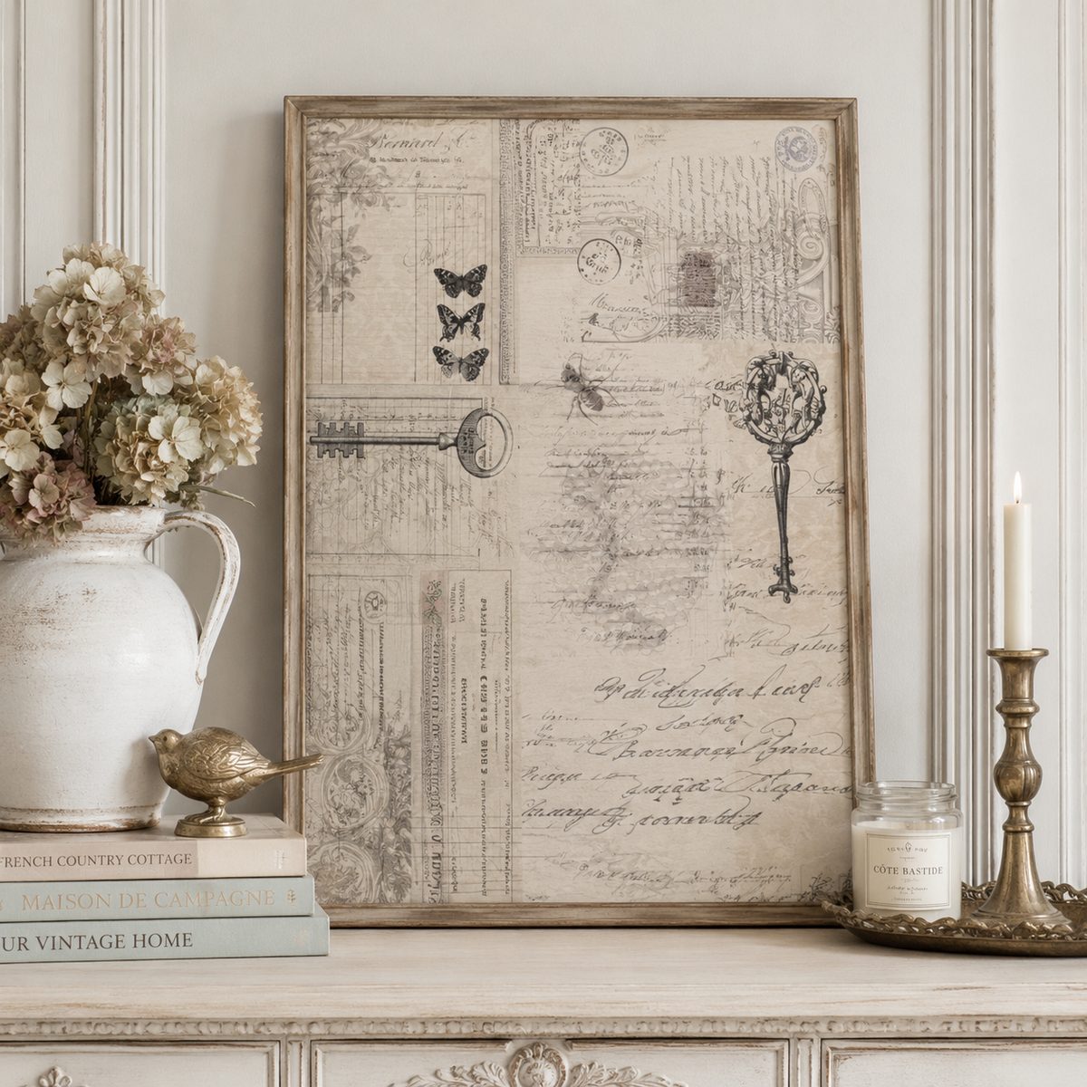 Roycycled Treasures Ephemera Collage Decoupage Paper - 20" x 30"