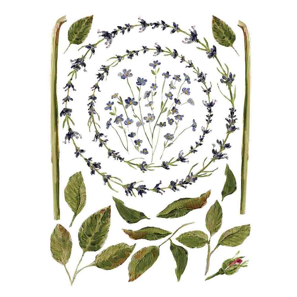 IOD Painterly Florals Decor Transfer - Iron Orchid Designs