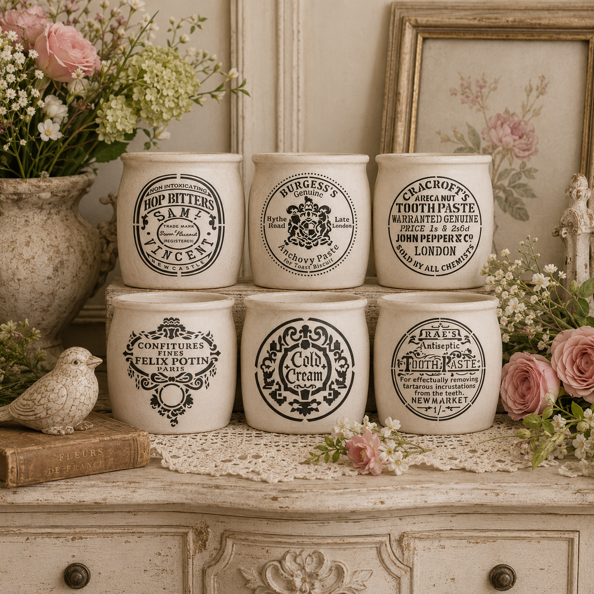 Mini Jar Labels Stencil Pack - JRV
