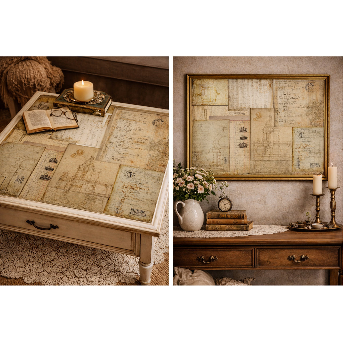 Warm Typography Decoupage Paper - Roycycled Treasures