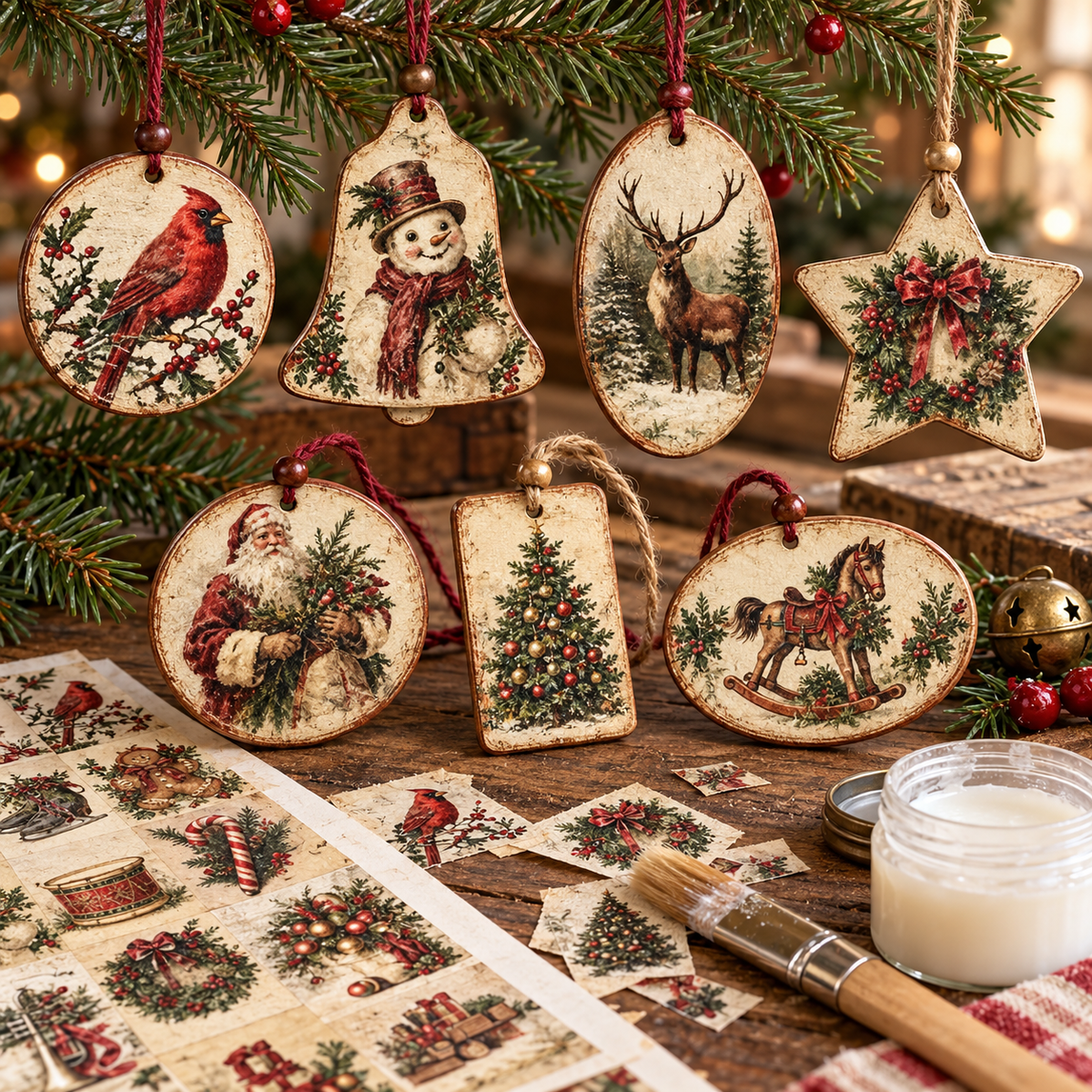Whimsykel Designs Christmas Keepsakes Decoupage Paper – 29 x 21 Inch