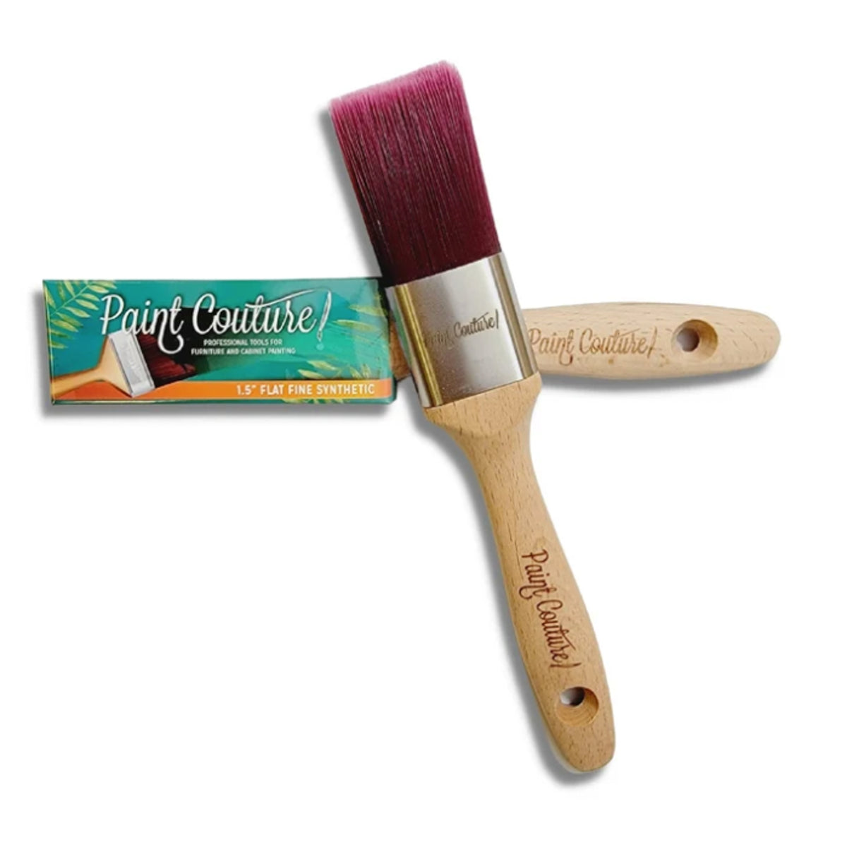 Paint Couture 1.5-Inch Flat Synthetic Paint Brush - Comfort Grip