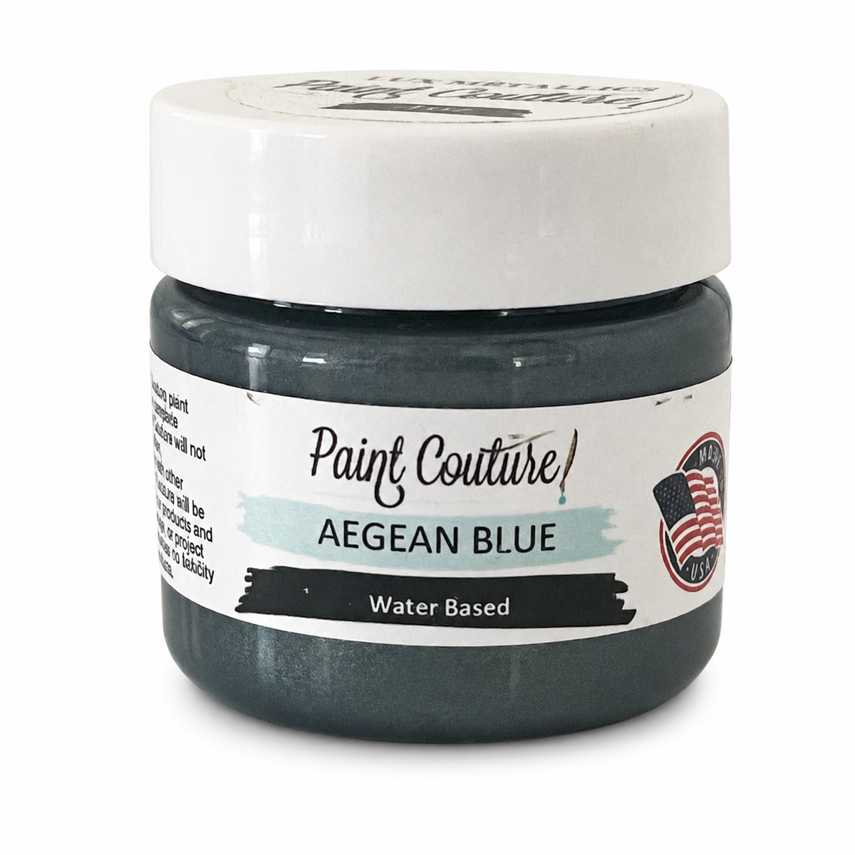 Paint Couture Aegean Blue Lux Metallic Paint - Silky Satin Finish