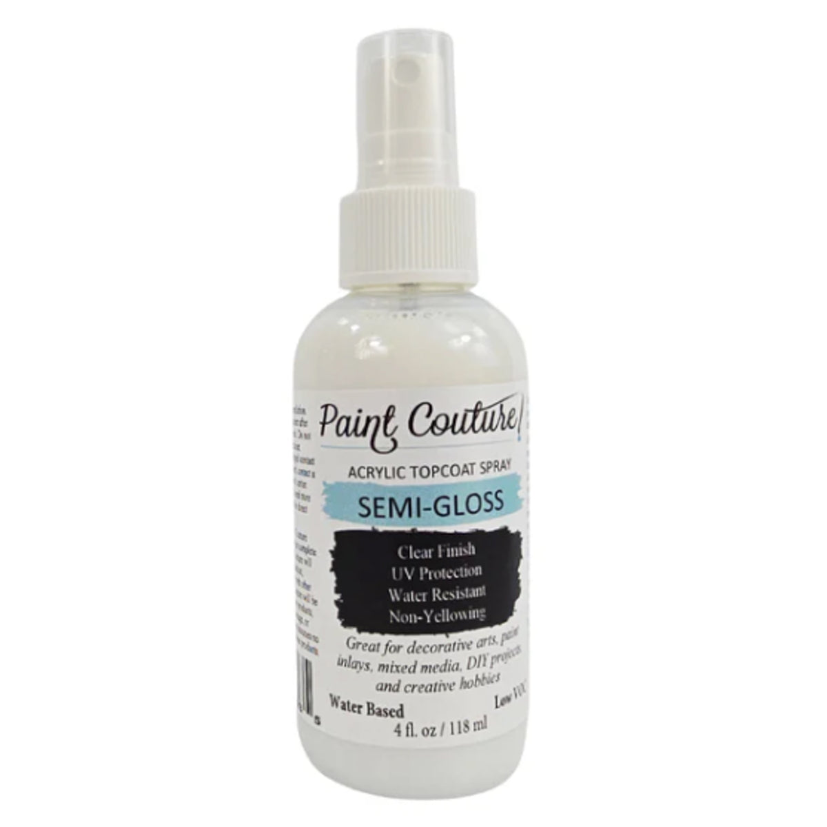Paint Couture Clear Acrylic Spray - Semi-Gloss Protective Finish
