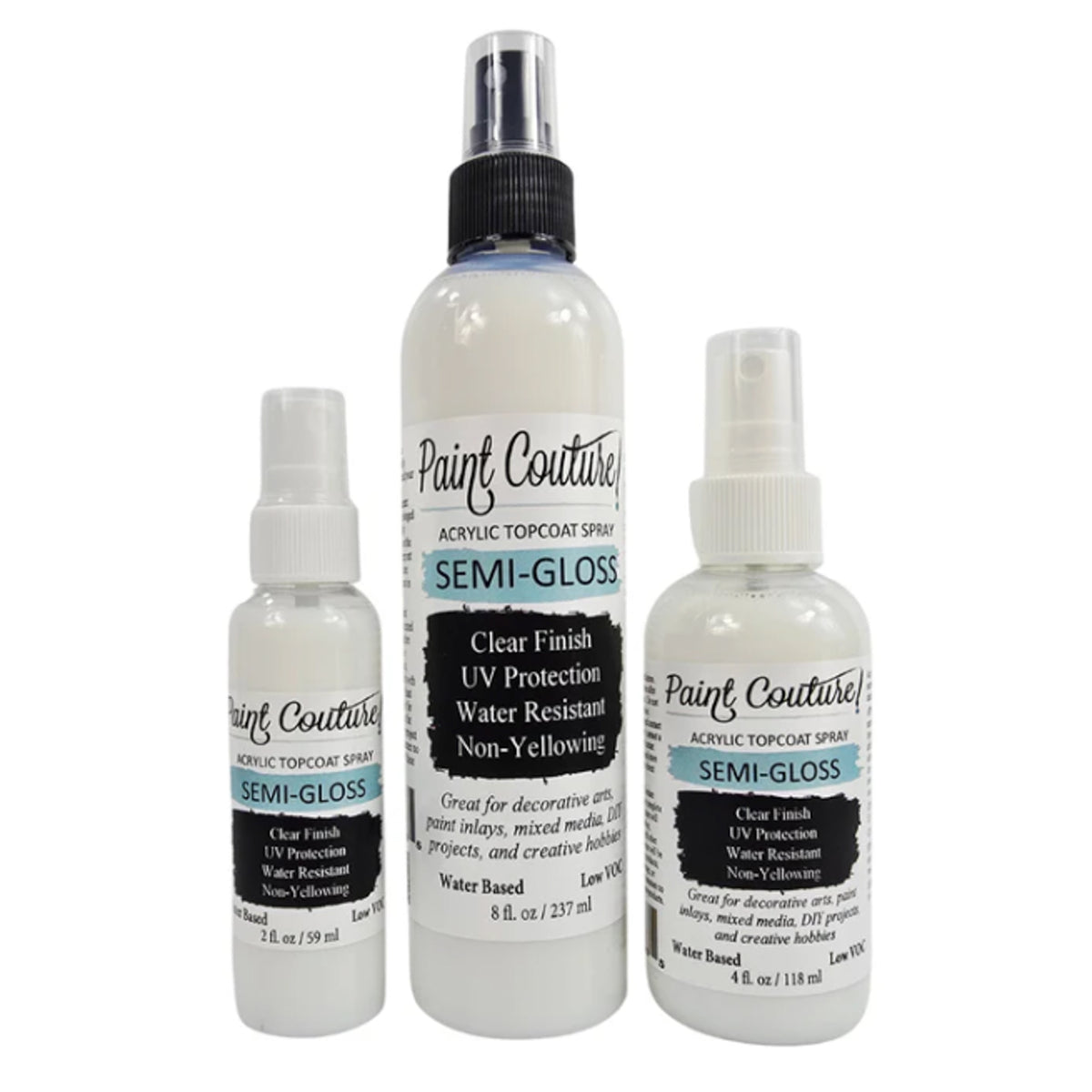 Paint Couture Clear Acrylic Spray - Semi-Gloss Protective Finish