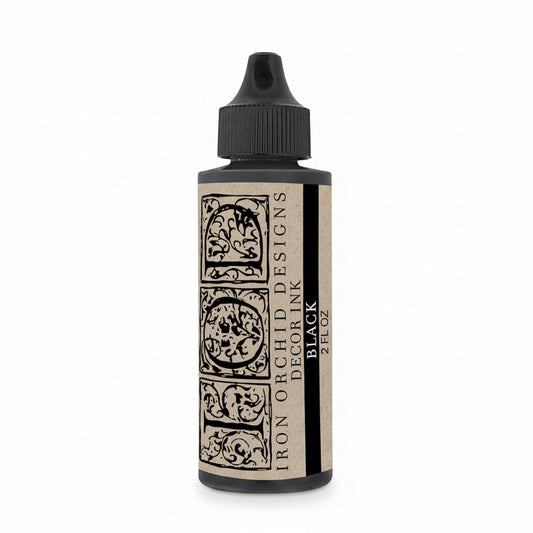 IOD Black Decor Ink 2oz by Iron Orchid Designs - Archival Quality
