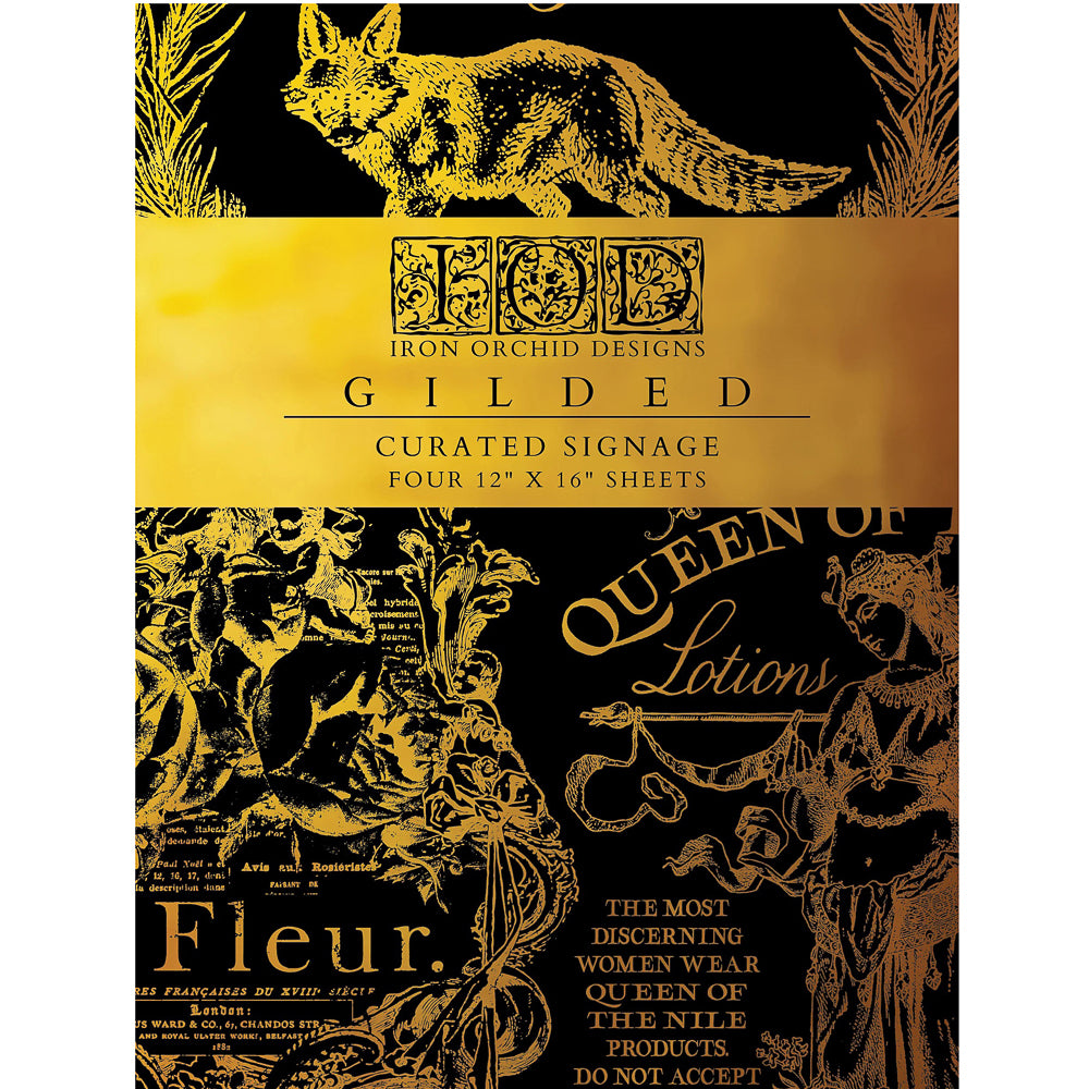 IOD Curated Signage Gilded Transfer - Iron Orchid Designs