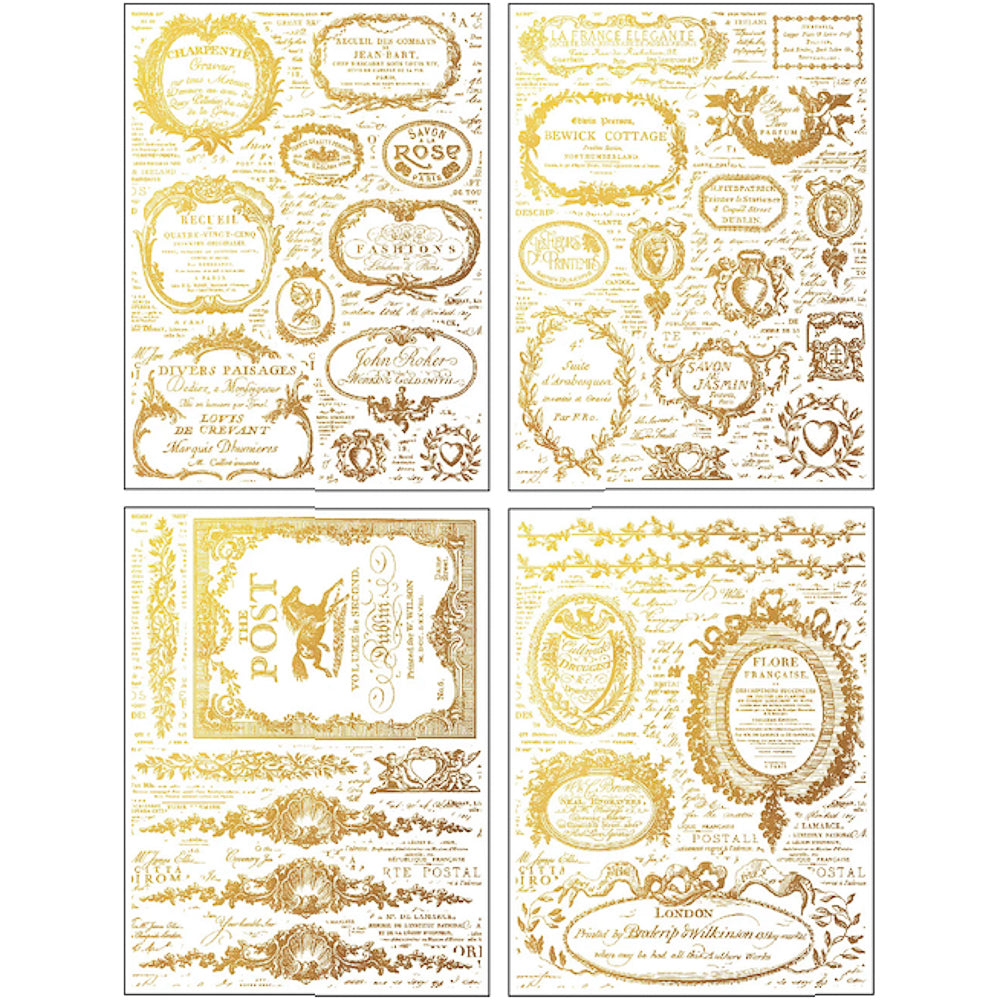 IOD Etiquettes Gilded Transfer - Iron Orchid Designs