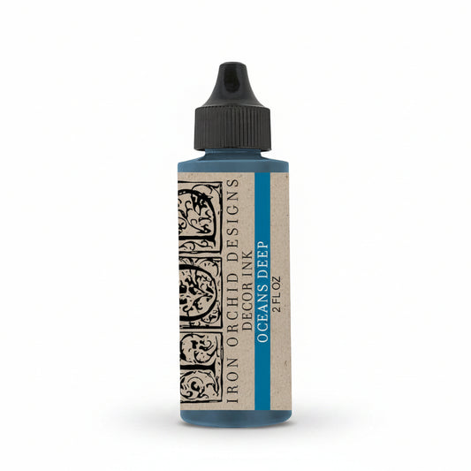 IOD Oceans Deep Decor Ink 2oz by Iron Orchid Designs - Pigment-Rich