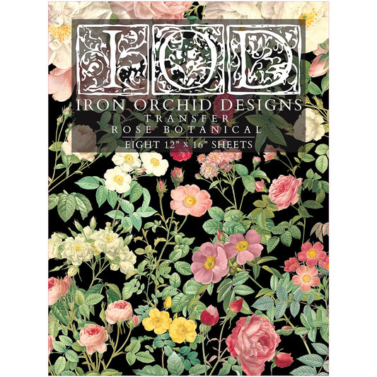 IOD Rose Botanical Decor Transfer - Iron Orchid Designs
