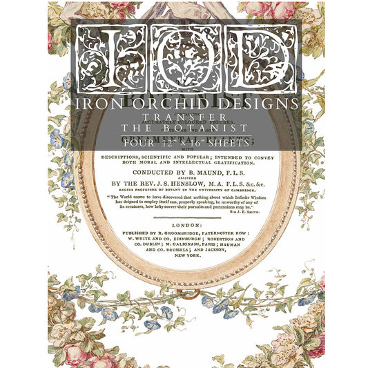 IOD The Botanist Decor Transfer – Four 12 x 16 Inch Sheets - Retired