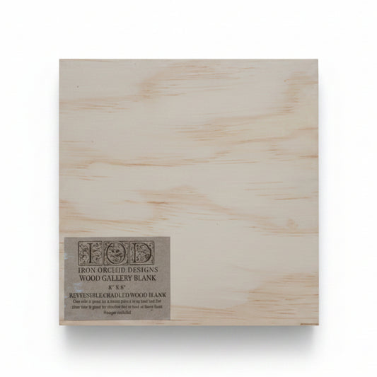IOD Wood Blank 8in x 8in by Iron Orchid Designs - Double-Sided