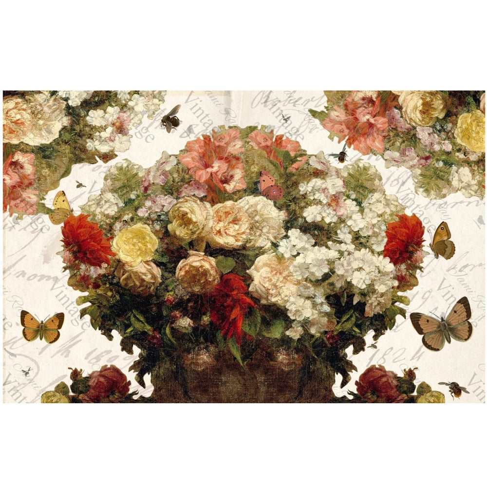 Bouquet of Flowers Medium Rice Paper - JRV - 23.5" x 15.5" Made in USA