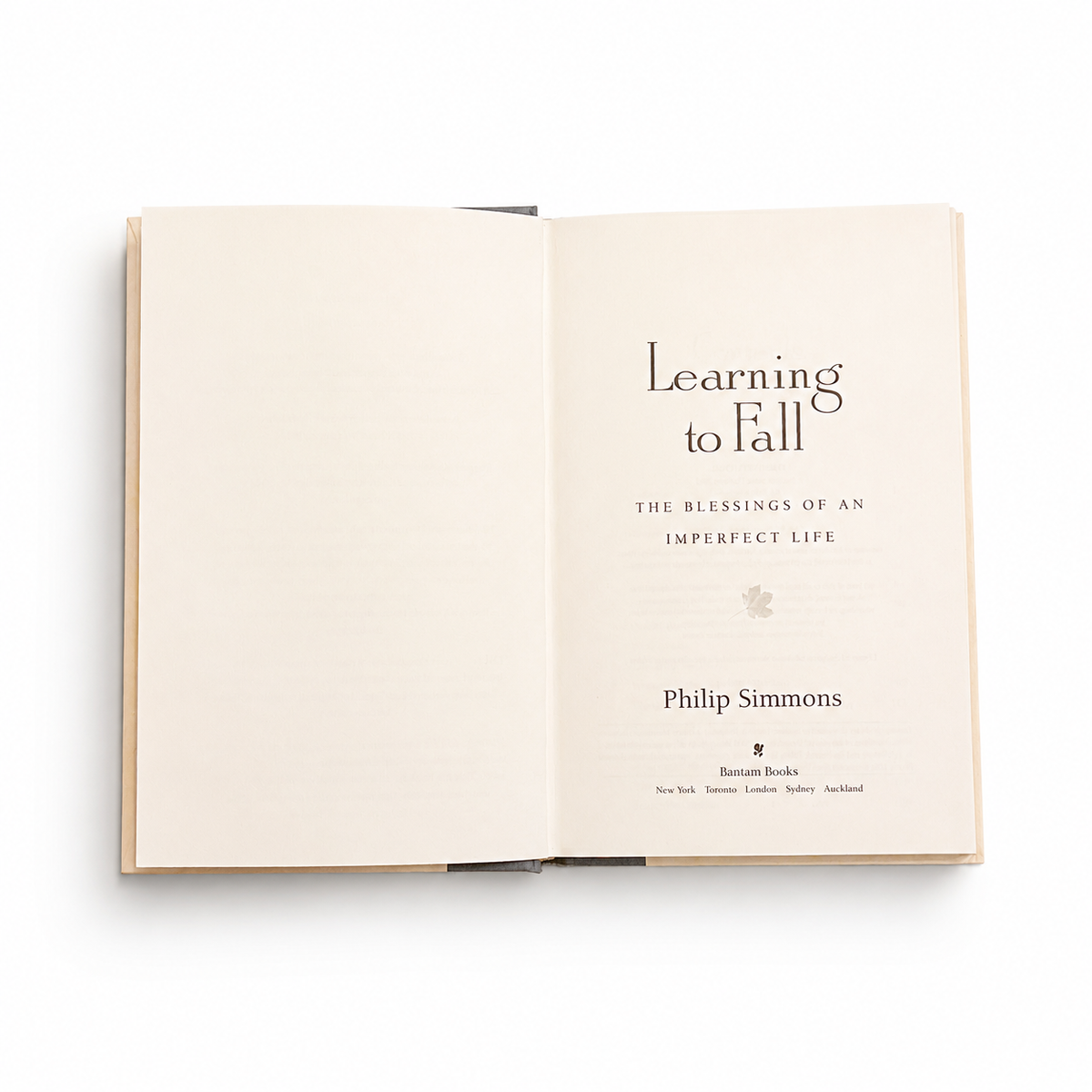 Learning to Fall by Philip Simmons - Vintage 2002 Inspirational Memoir