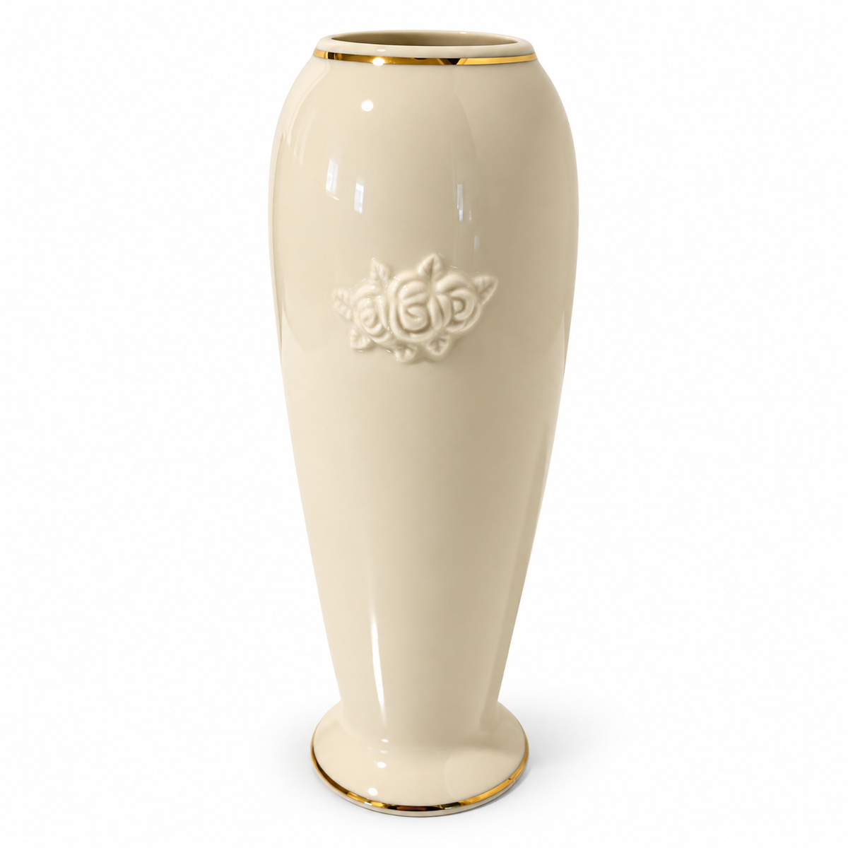Vintage Lenox Rosebud Collection Porcelain Bud Vase – 24k Gold Accents