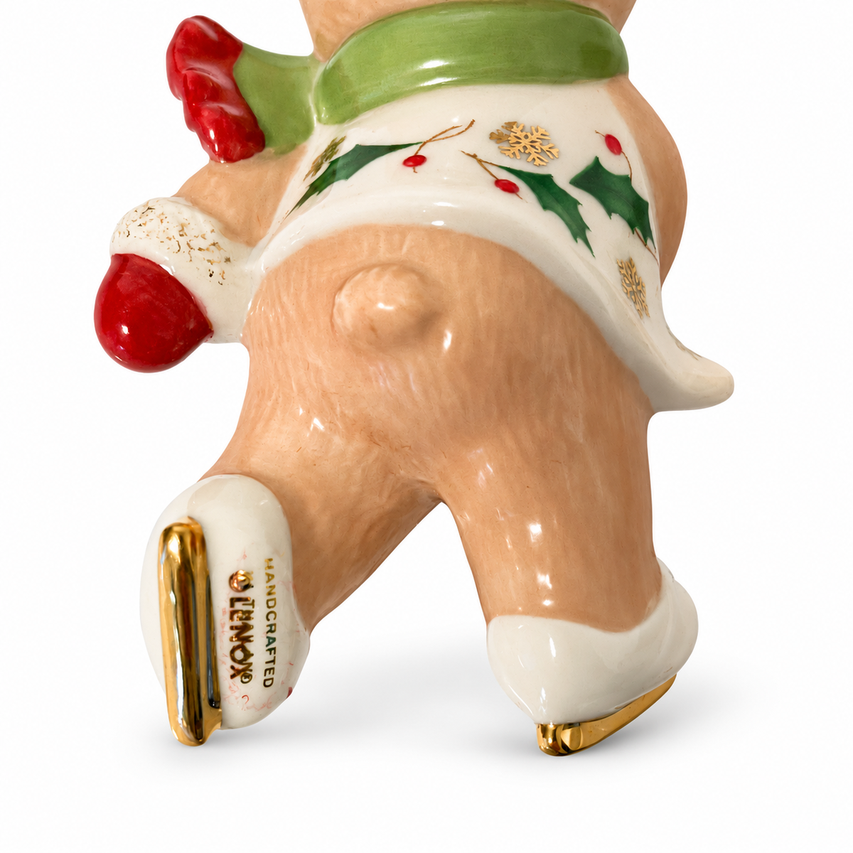 Vintage Lenox Skatetime Bear Porcelain Christmas Ornament - Thailand