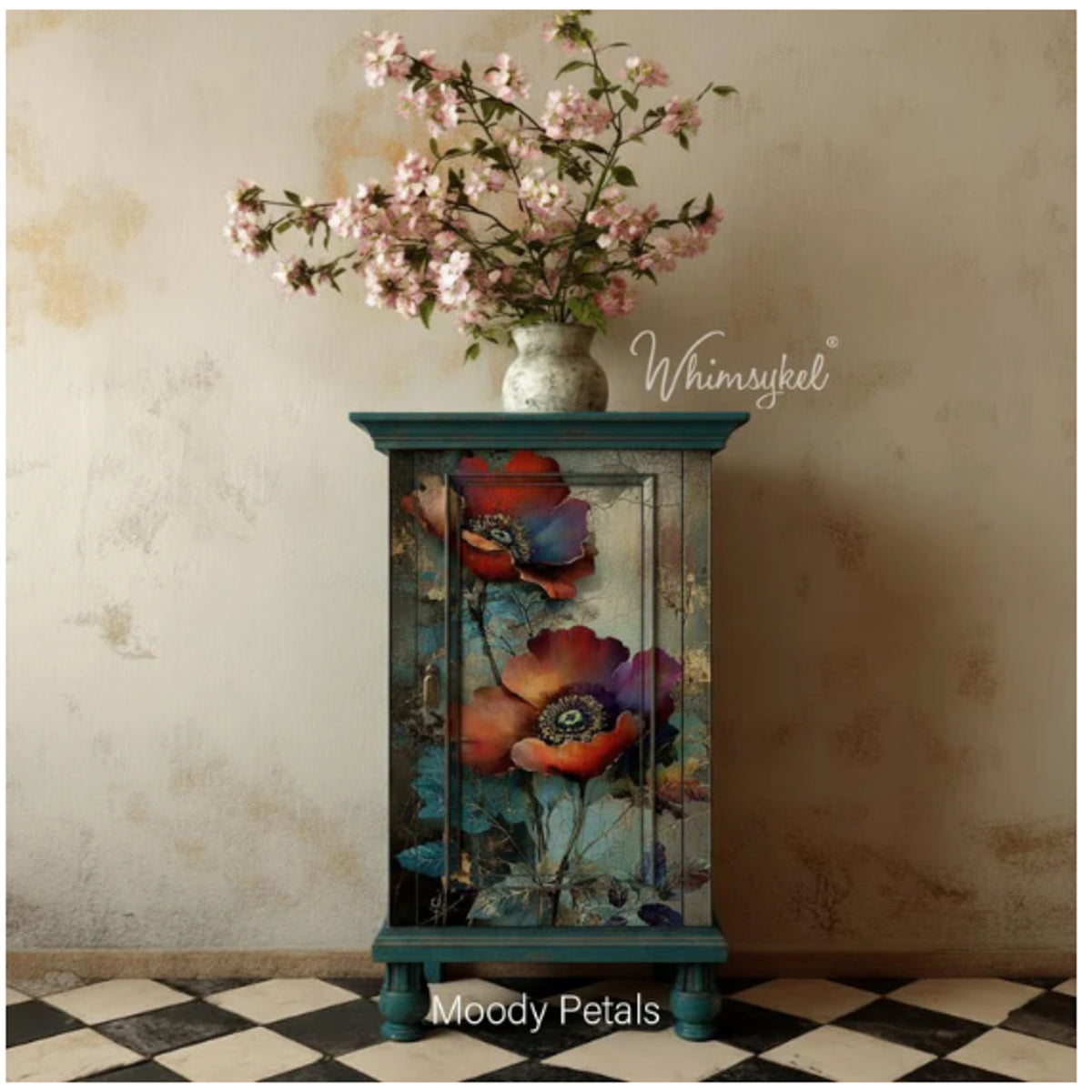 Whimsykel Designs Moody Petals Decoupage Paper - 29" x 21" 18 lb