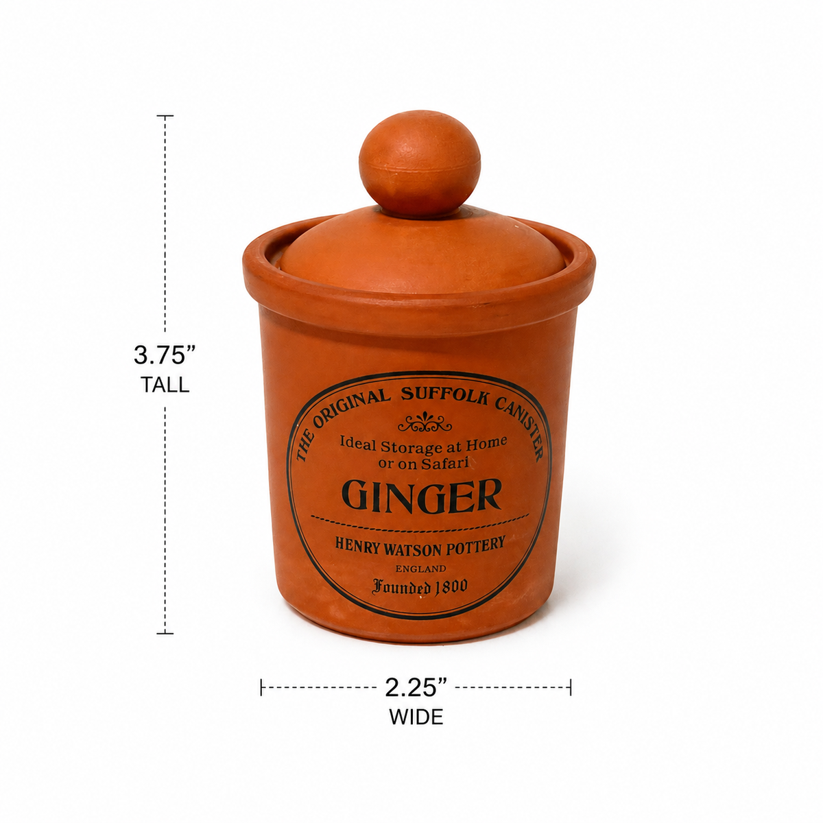 Vintage Henry Watson Suffolk Ginger Spice Jar - Terra Cotta England