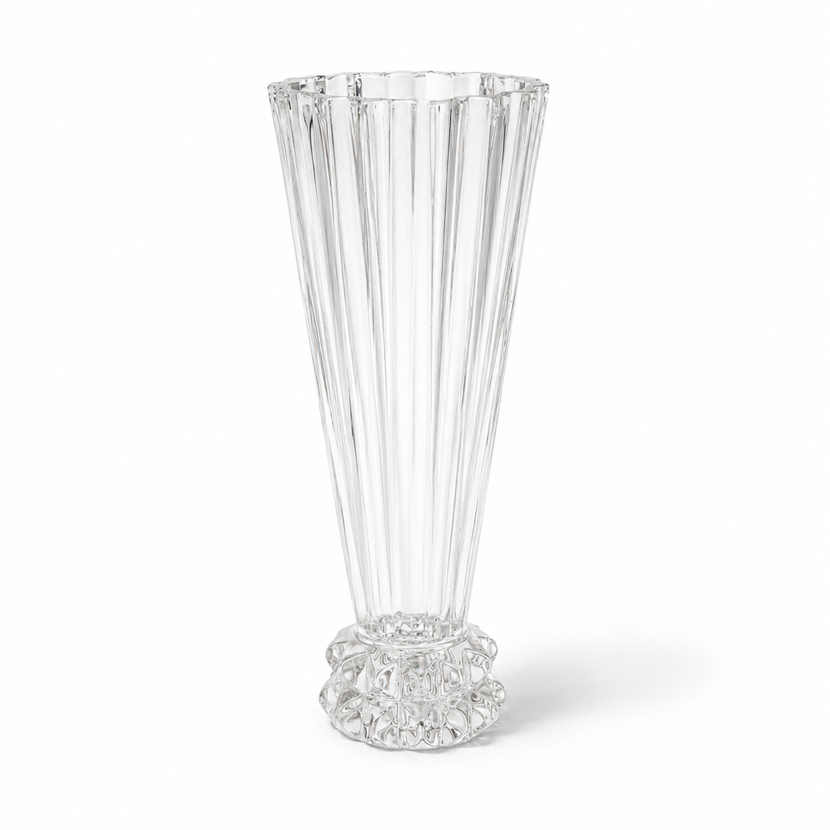1960s Rosenthal Blossom Crystal Vase - 7 Inch Tall Made in Germany