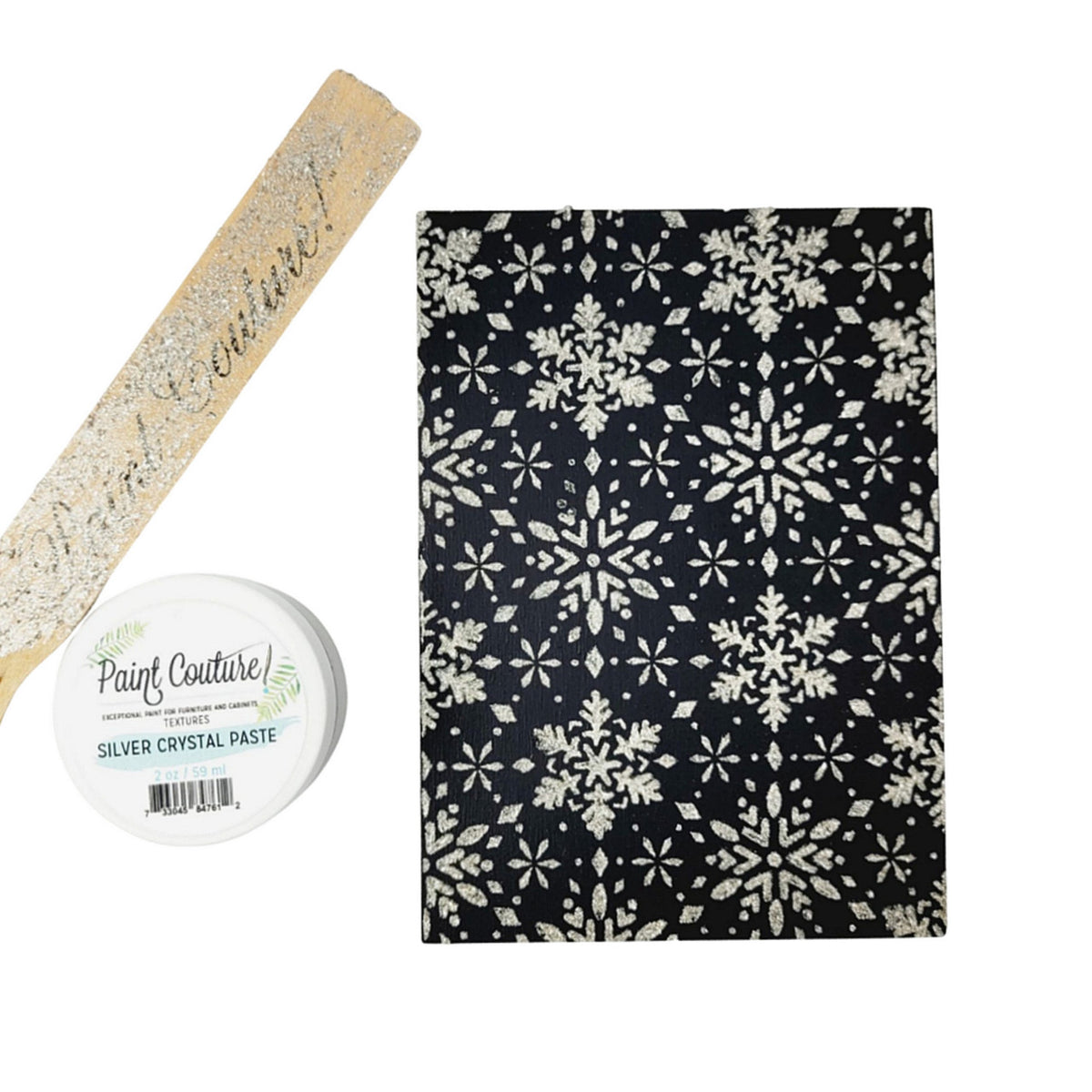 Paint Couture Silver Crystal Textured Paste - Decorative Craft Medium