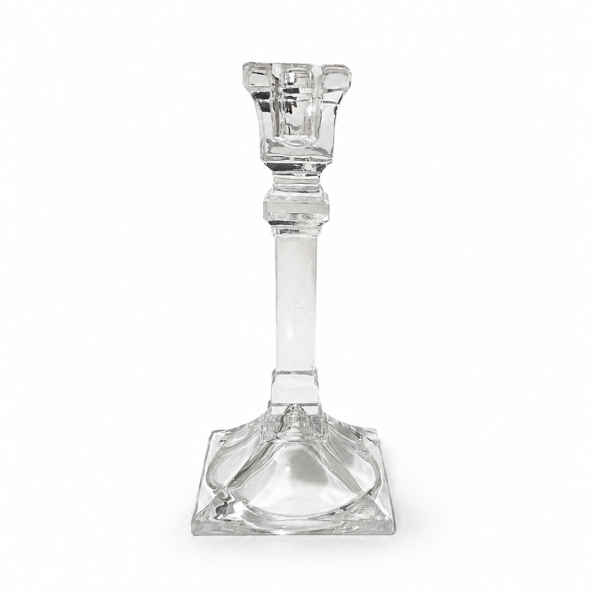 Vintage Toscany Collection Lead Crystal Taper Candle Holder - 7.5 Inch