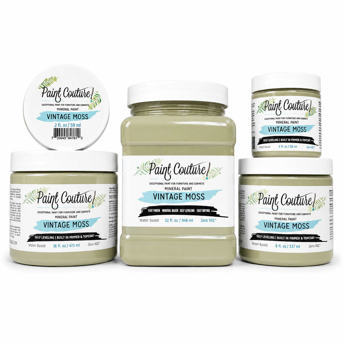 Paint Couture Vintage Moss All in One Acrylic Mineral Paint VOC Free