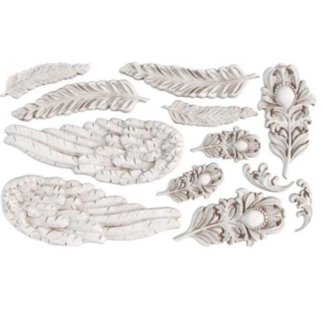 IOD Wings & Feathers Decor Mould – 6x10 Inch Silicone - Retired