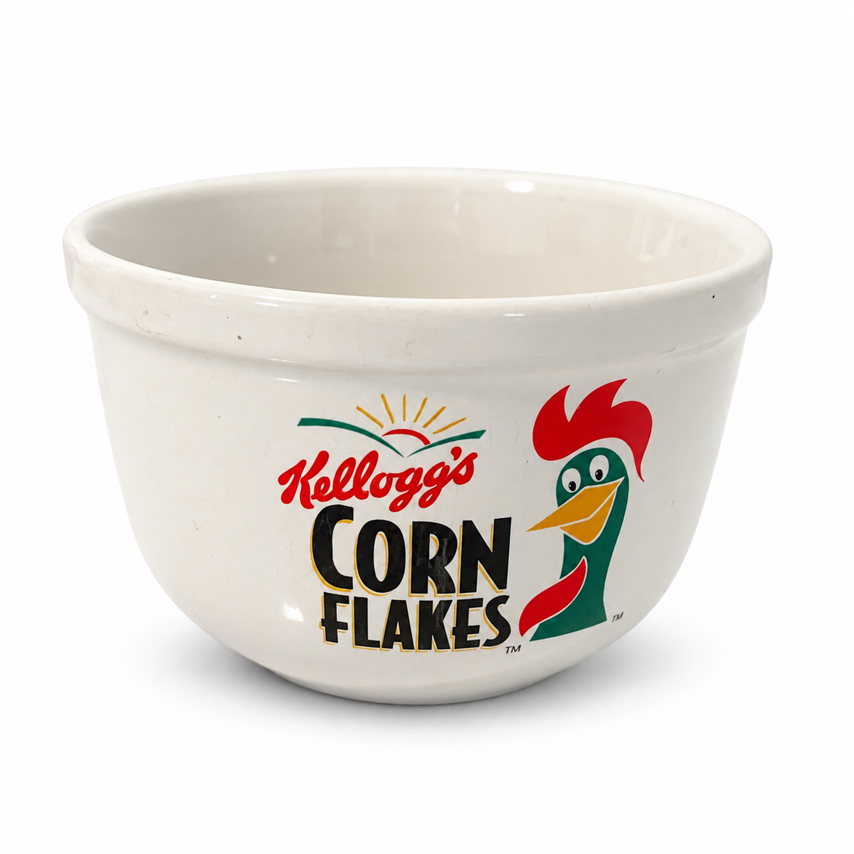 1999 Kellogg’s Corn Flakes Ceramic Cereal Bowl - Cornelius Rooster