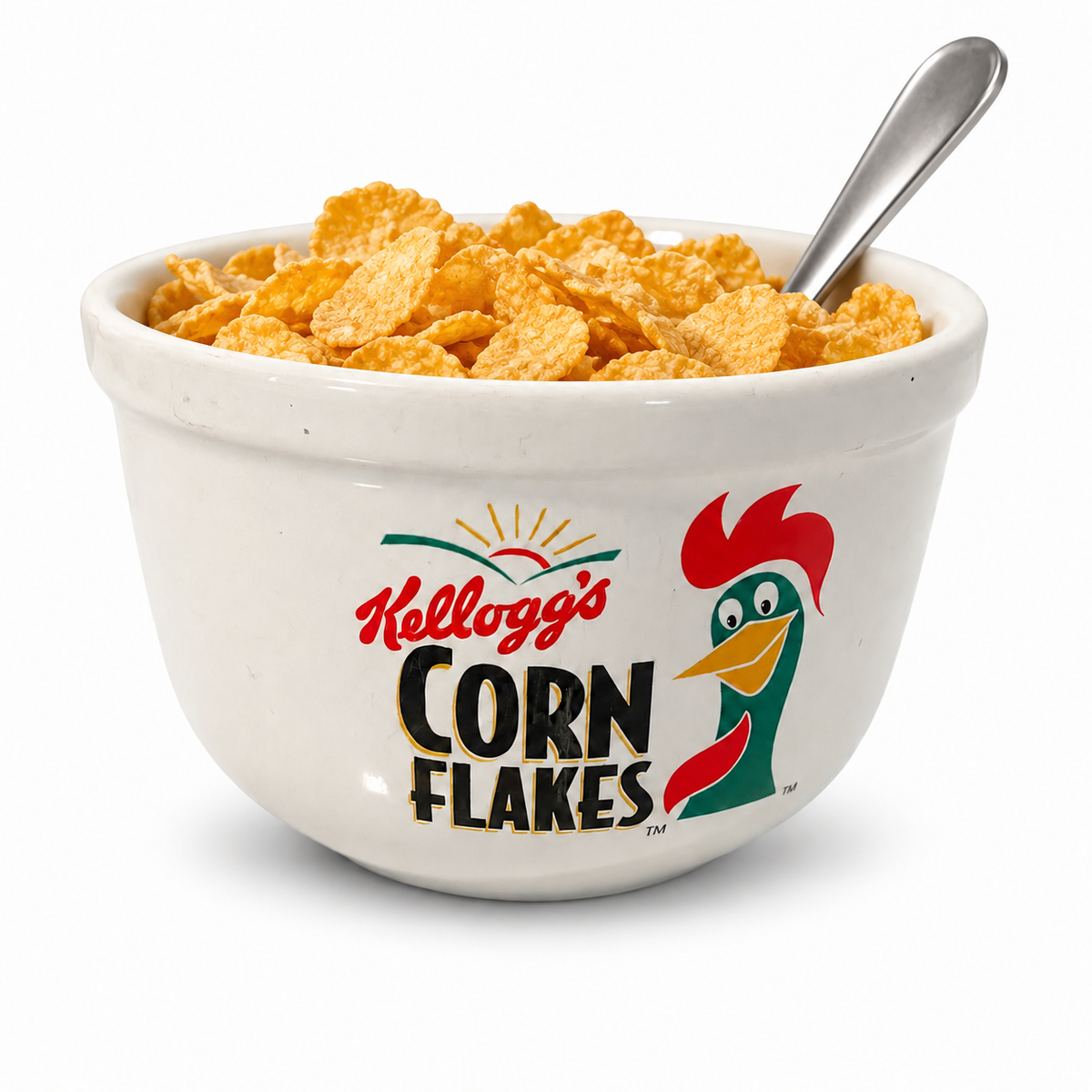 1999 Kellogg’s Corn Flakes Ceramic Cereal Bowl - Cornelius Rooster