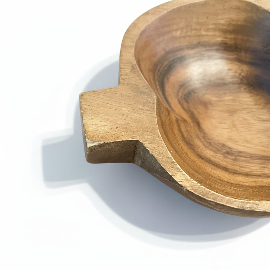 Mountain Woods Acacia Wood Tamarind Snack Serving Tray - Made in USA