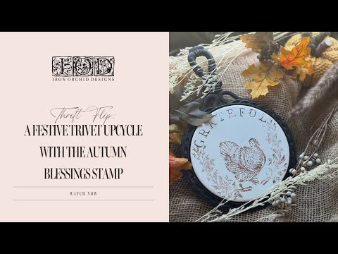 IOD Autumn Blessings Decor Stamp - Iron Orchid Designs | Limited Edition