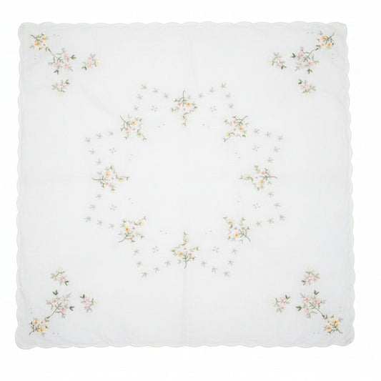 Vintage Hand Embroidered Table Cloth