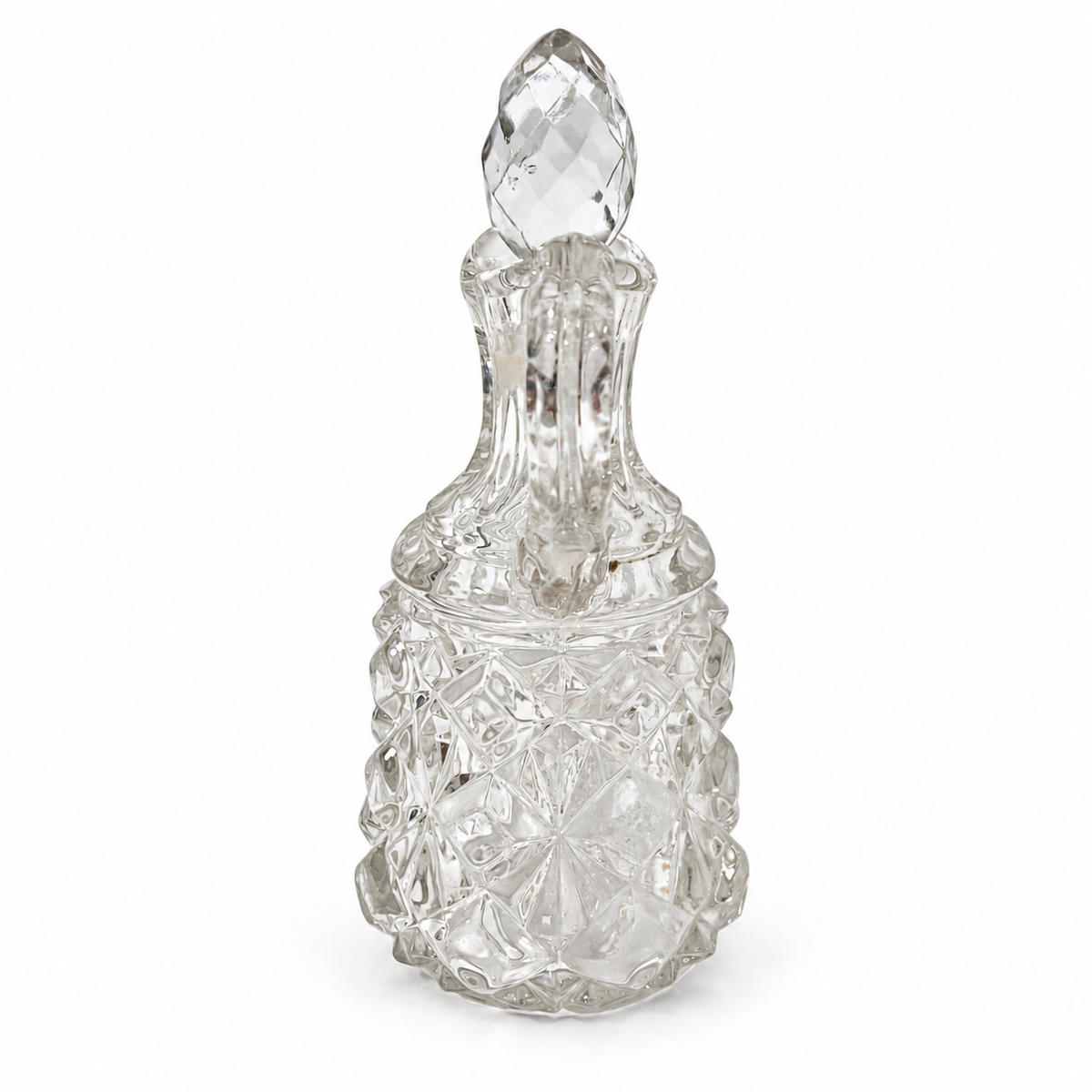 Vintage Pressed Glass Cruet with Stopper - Collectable Tableware