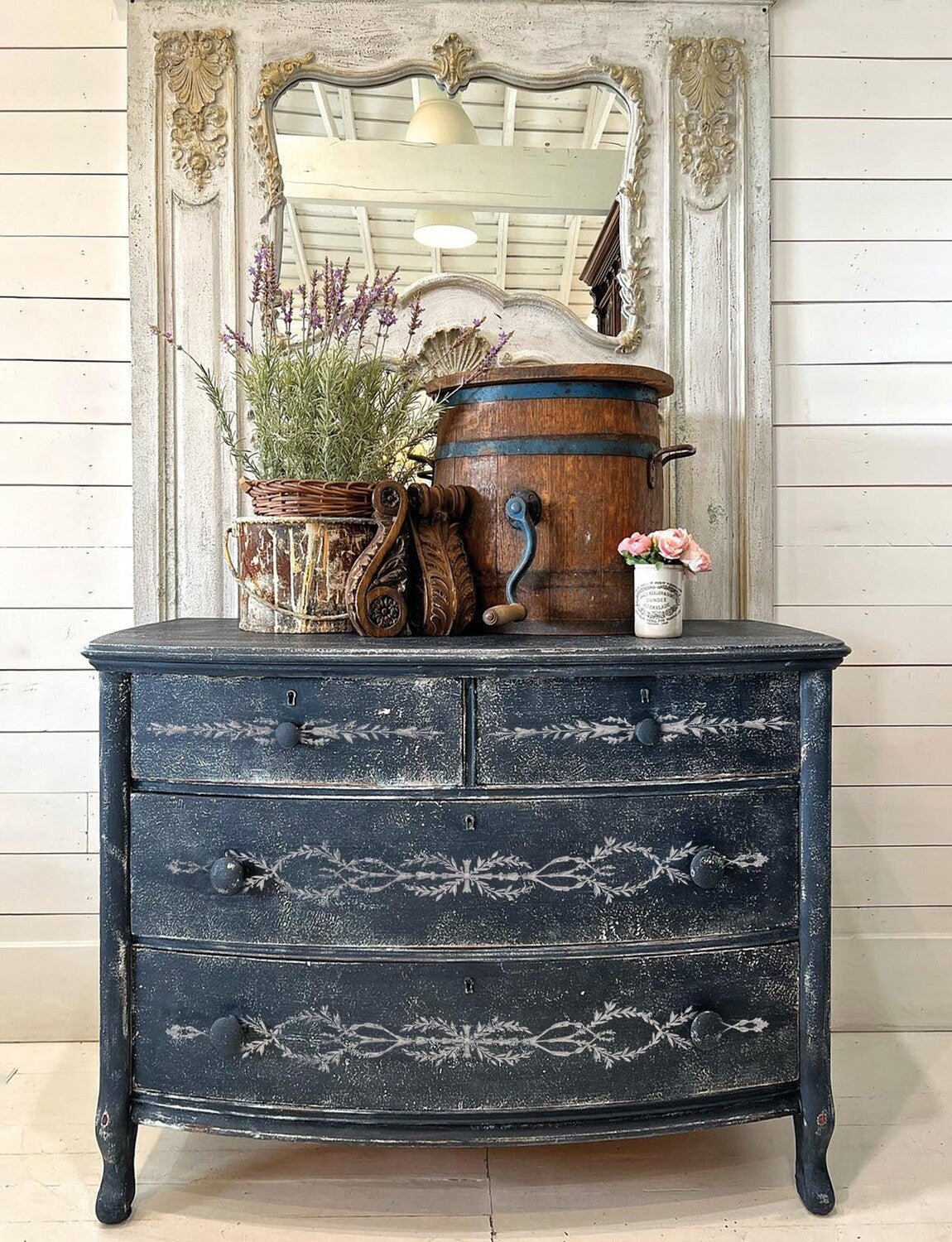 IOD TROMPE L’OEIL LAUREL PAINT INLAY by Iron Orchid Designs-Iron Orchid Designs-Paint Inlay-Stockton Farm